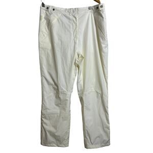 Sunice Typhoon Pants Large Off White Zip Ankles Lined Golf Rain Waterproof Snow